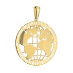 Large gold globe pendant