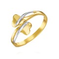 Złoty pierścionek dwa serca pr. 333 2.792