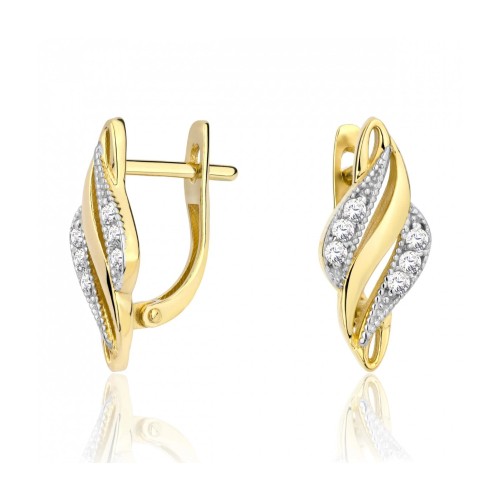 20360.jpg  Złote kolczyki z cyrkoniami pr. 333 1.414