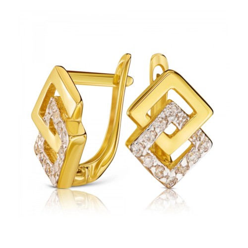 Kolczyki romby podwójnie cyrkonie pr. 333 1.734