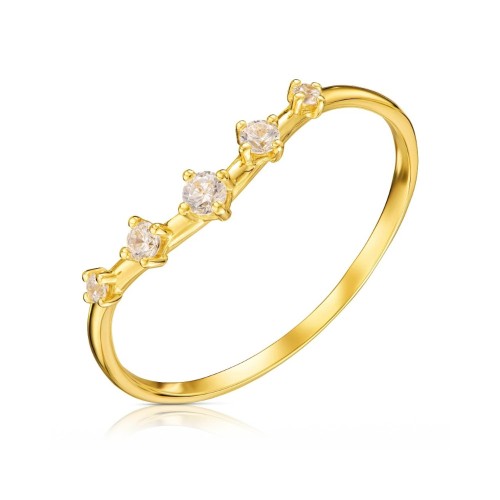 Cienki pierścionek z cyrkoniami pr. 333 G.0064