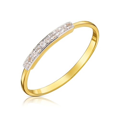 Delikatny pierścionek obrączka z kamieniami pr. 333 G.0034