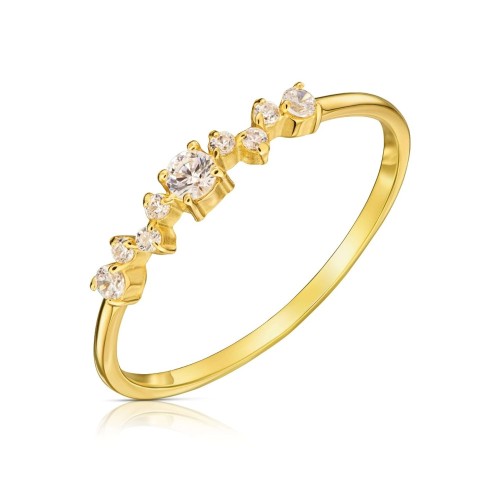 Cienki pierścionek z cyrkoniami pr. 333 G.0007