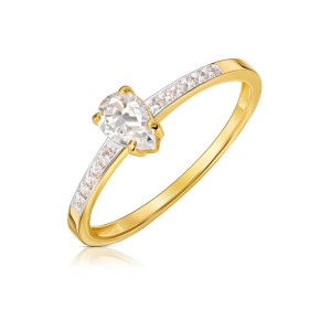 Delikatny pierścionek zaręczynowy cyrkonie pr. 333