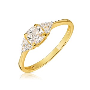 Złoty pierścionek z cyrkoniami pr. 333