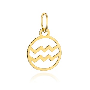Zawieszka złota znak zodiaku WODNIK