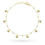 Bransoletka złota z gładkimi kulkami