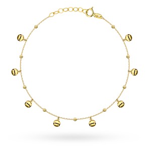 Bransoletka złota z gładkimi kulkami