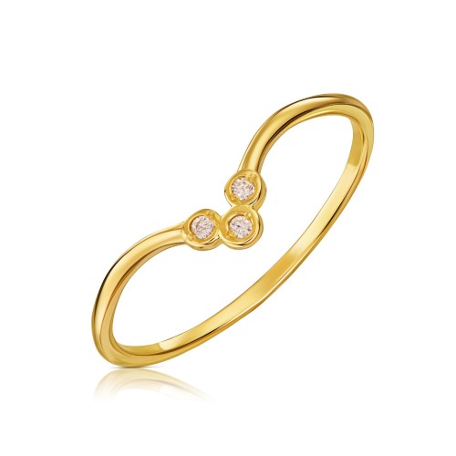 Złoty pierścionek w kształcie serca pr. 333 G.0057