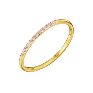 Delikatny złoty pierścionek z cyrkoniami pr. 333