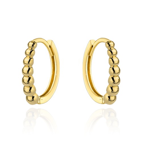 Kolczyki złote kuleczki na kreolu