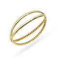 Bransoletka złota sztywna z kolekcji "BONO ROSSO" – gładka owalna