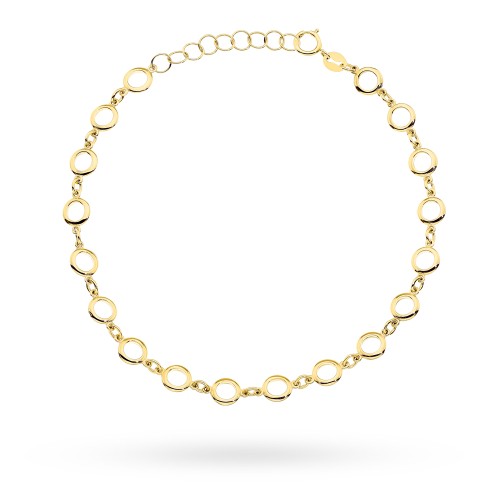 Bransoletka złota złożona z kółeczek