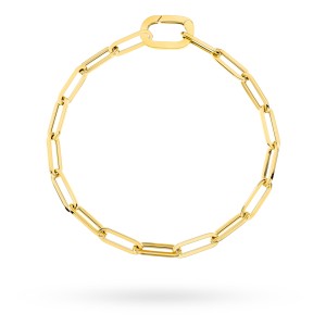 Bransoletka złota długie ogniwa i owalne zapięcie