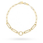 Bransoletka złota długie ogniwa i kółeczko