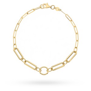 Bransoletka złota długie ogniwa i kółeczko