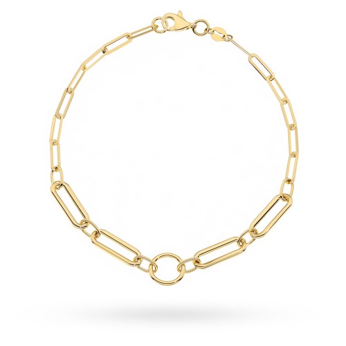 Bransoletka złota długie ogniwa i kółeczko