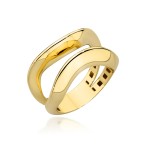 Pierścionek złoty z kolekcji "BONO ROSSO" - gładkie fale