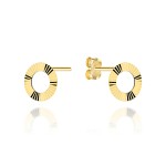 Gold diamond ring earrings