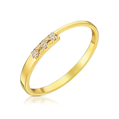 Pierścionek obrączka delikatne kamienie pr. 333 G.0040