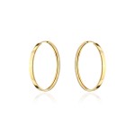 Kolczyki złote kółka szerokie - 2,7 cm