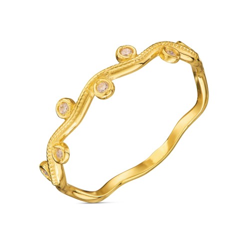 Pierścionek cienki z białymi cyrkoniami pr. 333 G.0067