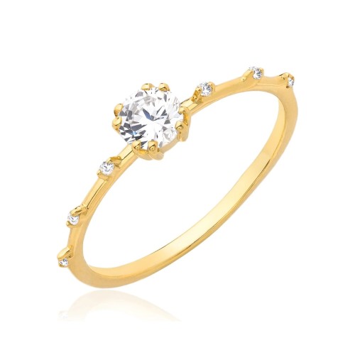 Pierścionek delikatny białe kamienie pr. 333 G.0089