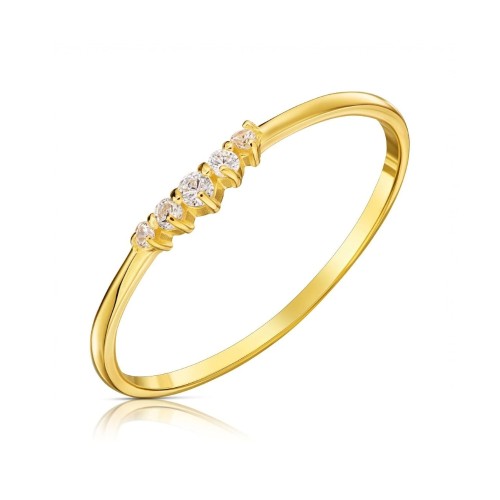 Pierścionek delikatny złoty kamienie pr. 333 G.0037