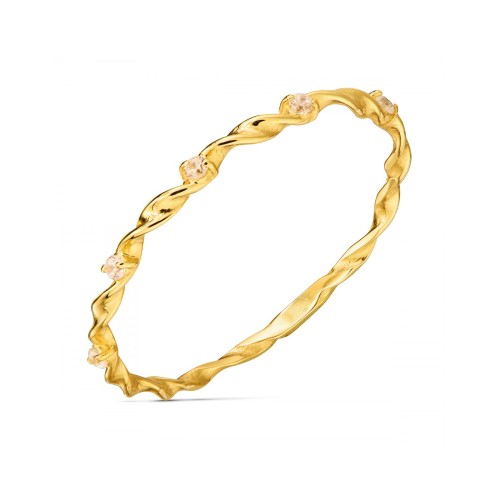 Pierścionek pleciony złoty cyrkonie pr. 333 G.0038