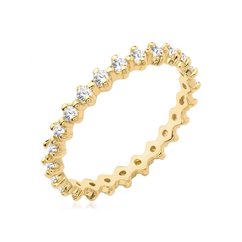 Pierścionek z cyrkoniami dookoła złoto pr. 333 G.0096