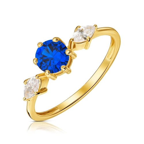 Pierścionek z dużym kamieniem szafirowy pr. 333 G.0085n