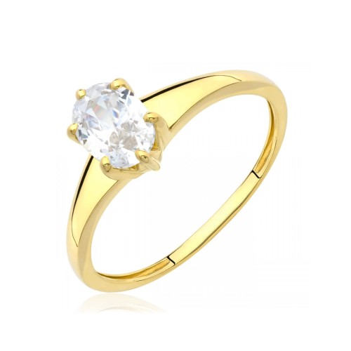 Pierścionek z owalnym kamieniem cyrkonia pr. 333 G.0091