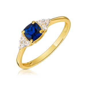 Pierścionek z niebieskim kamieniem pr. 333