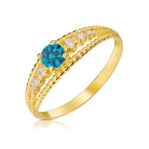 Pierścionek z turkusowym oczkiem pr. 333