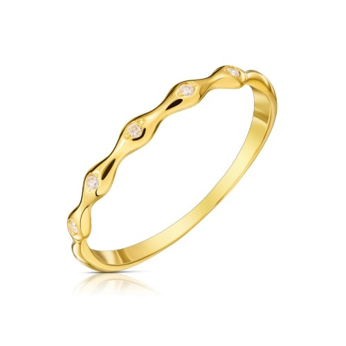 Pierścionek złoty delikatne kamienie pr. 333 G.0035