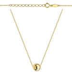 Naszyjnik z jedną złotą kuleczką super lekki 47+3cm