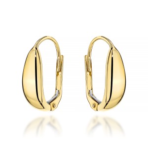 Kolczyki złote łezki klasyczne gładkie