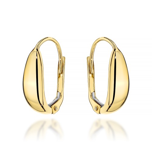 Kolczyki złote łezki klasyczne gładkie