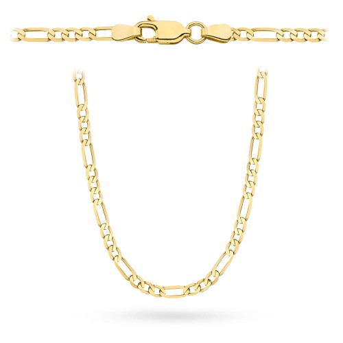 Łańcuszek złoty pr. 585 - splot figaro 60 cm