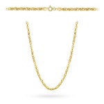 Naszyjnik złoty - splot irydia szeroki