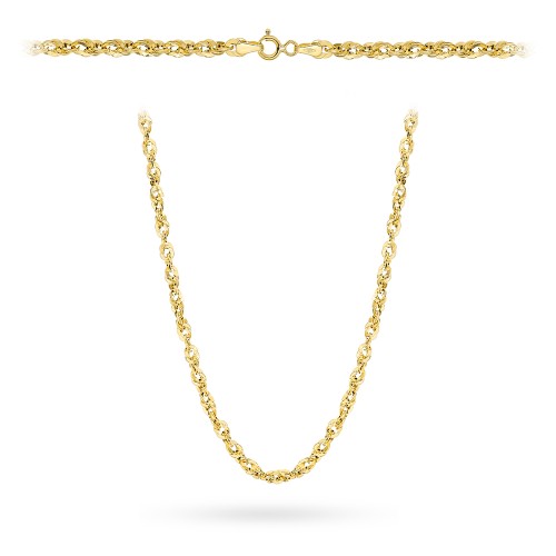 Naszyjnik złoty - splot irydia szeroki