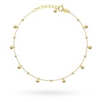 Bransoletka złota gładkie wiszące kulki