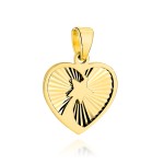 Zawieszka złota diamentowane serce z gwiazdą