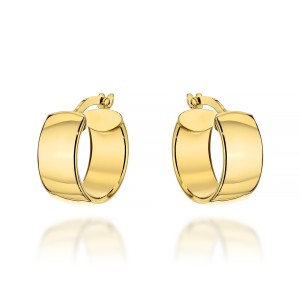 Kolczyki złote szerokie kółka