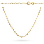 Naszyjnik złoty z diamentowanymi kuleczkami