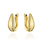 Kolczyki złote wydłużone łezki na angielskim zapięciu