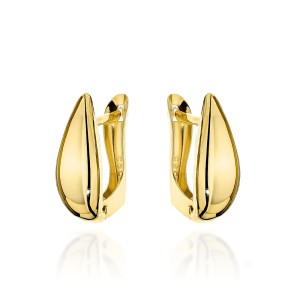 Kolczyki złote wydłużone łezki na angielskim zapięciu