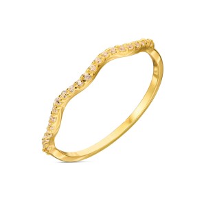 Złoty pierścionek cyrkonie pr. 333