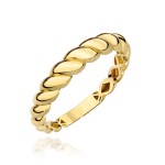 Subtle braided gold ring