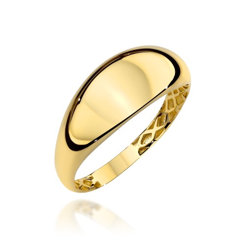 Pierścionek złoty zaokrąglony gładki